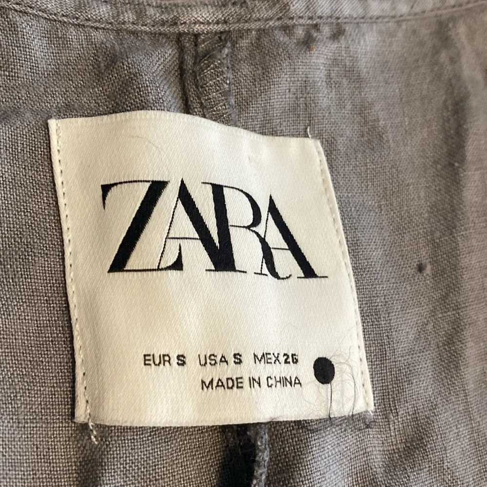 Zara Light Gray Button Down Romper